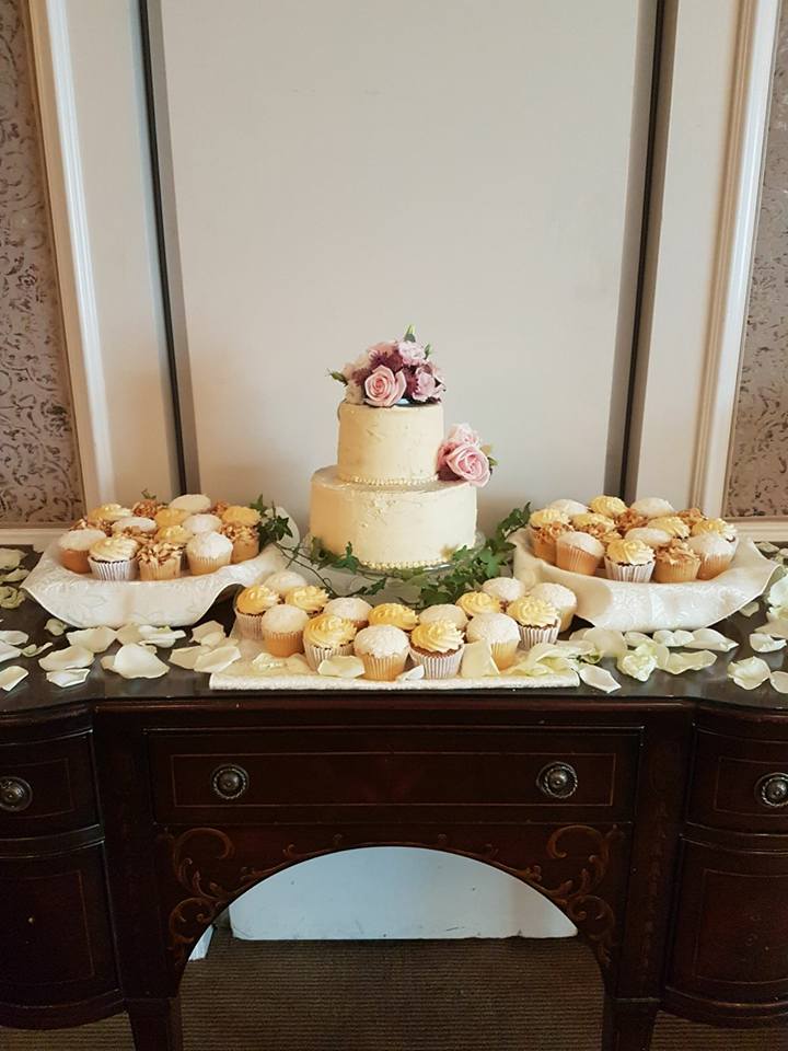 Wedding cake & cupcakes