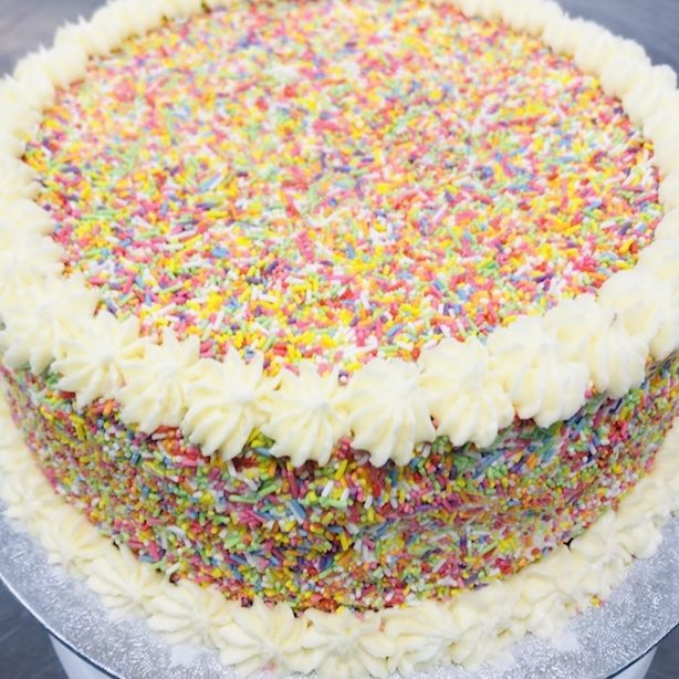 10-inch White Cake w Sprinkles