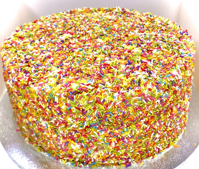 Vanilla Gateaux with sprinkles