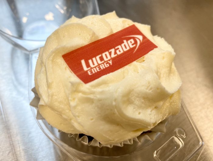 Cupcakes with printed logo